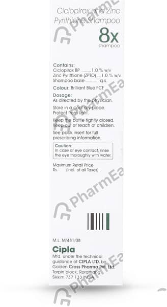 8x Bottle Of 100ml Shampoo