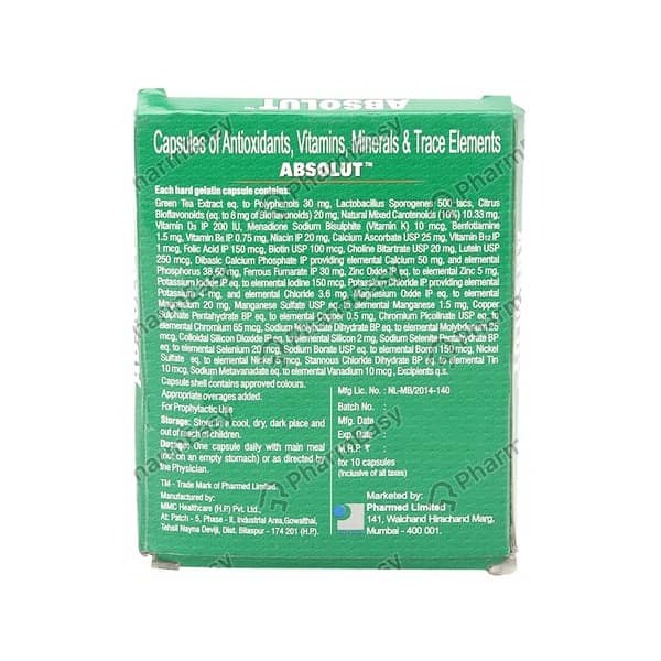 Absolut Strip Of 10 Capsules
