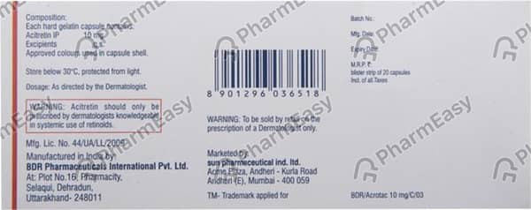 Acrotac 10mg Strip Of 10 Capsules