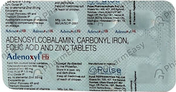 Adenoxyl Hb Strip Of 10 Tablets