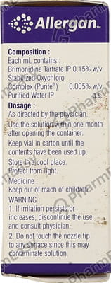 Alphagan P Bottle Of 5ml Eye Drops
