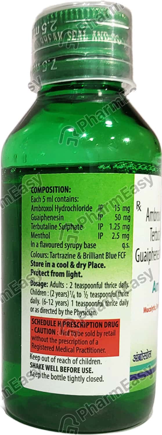 Ambrosol Bottle Of 100ml Syrup: Uses, Side Effects, Price & Dosage ...