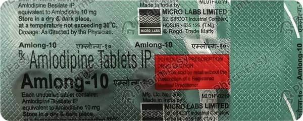 एमेलोंग 10एमजी की स्ट्रिप 10 टैबलेट्स