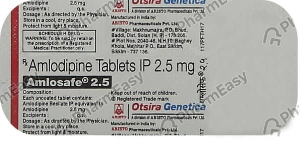 Amlosafe 2.5mg Strip Of 10 Tablets