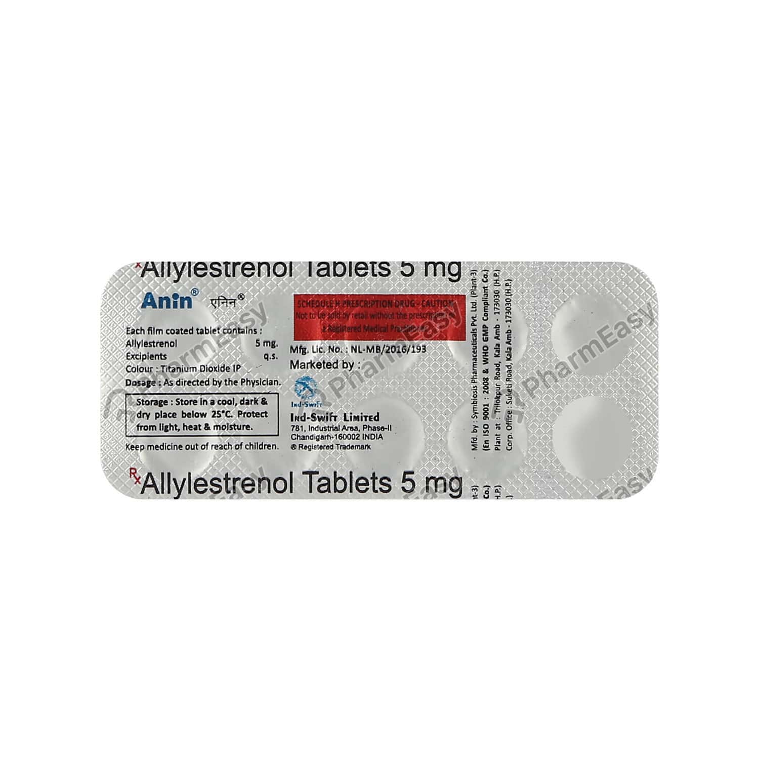 Buy Anin 5 MG Tablet (10) Online at Flat 18% OFF* | PharmEasy