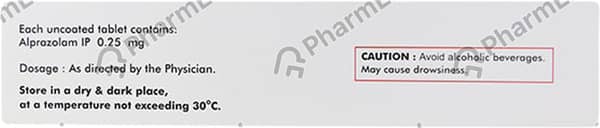 Anxit 0.25mg Strip Of 15 Tablets