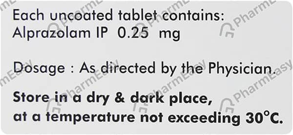 Anxit 0.25mg Strip Of 15 Tablets