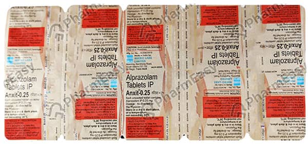 Anxit 0.25mg Strip Of 15 Tablets