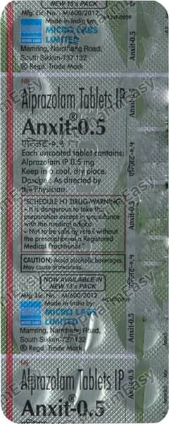 Anxit 0.5mg Strip Of 15 Tablets