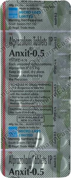 Anxit 0.5mg Strip Of 10 Tablets