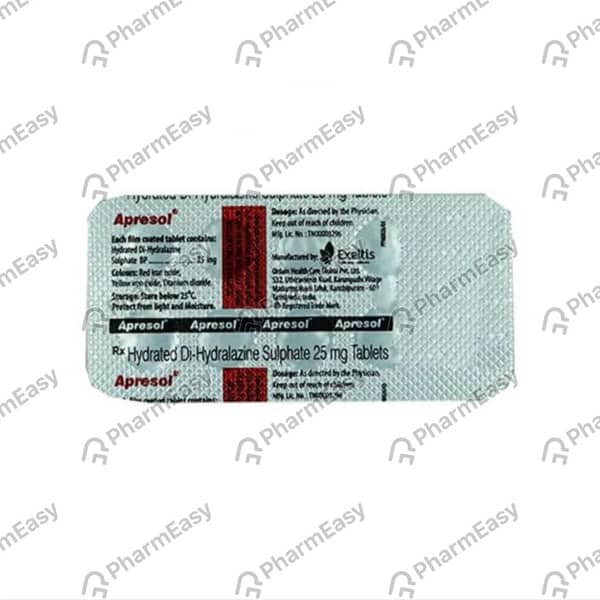 Apresol 25mg Strip Of 10 Tablets