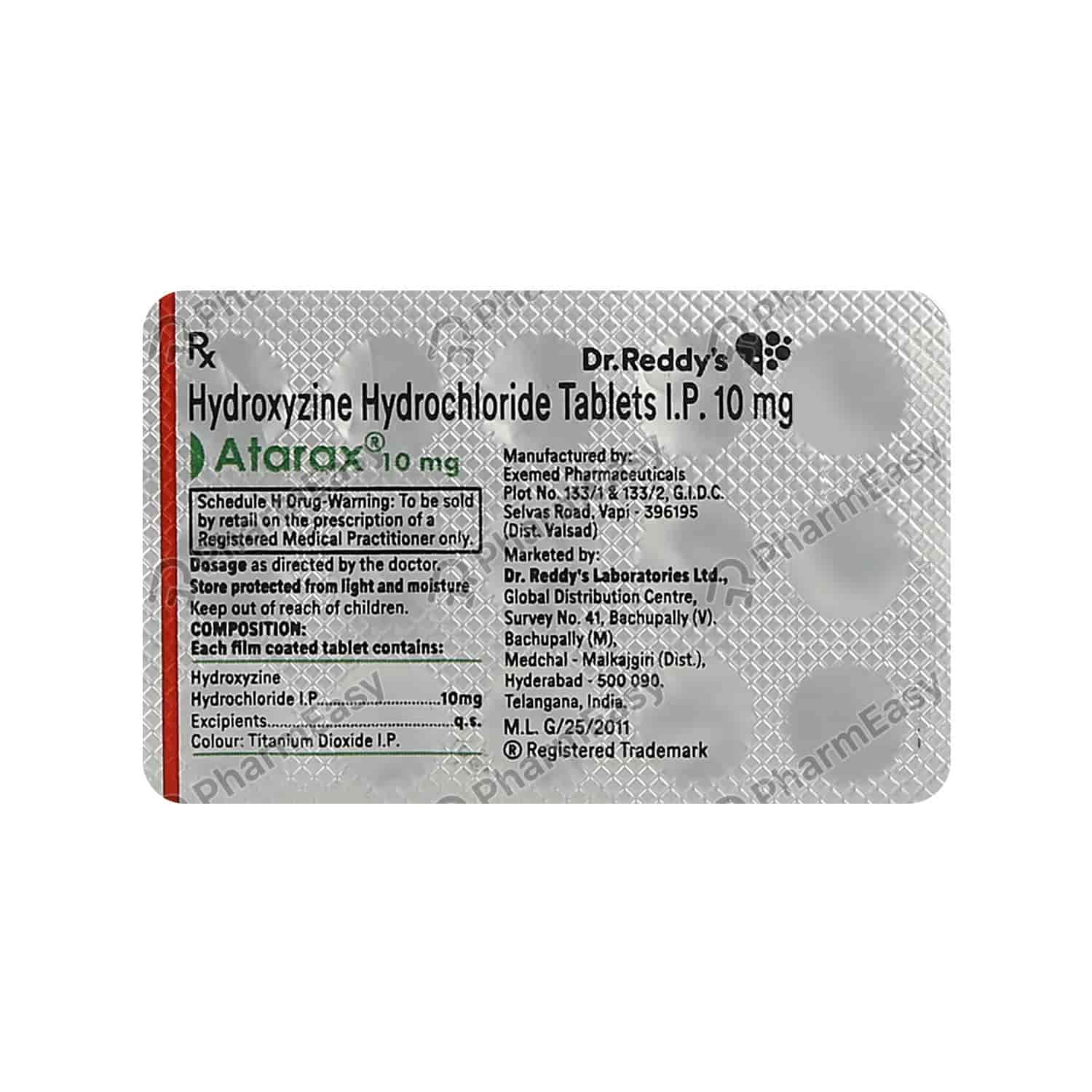 Buy Atarax 10mg Strip Of 15 Tablets Online at Flat 18% OFF* | PharmEasy