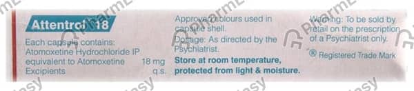 Attentrol 18mg Capsule