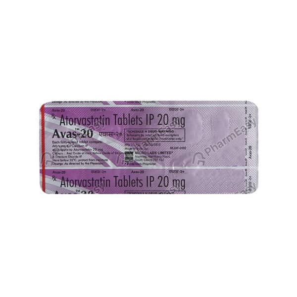 Avas 20mg Strip Of 10 Tablets