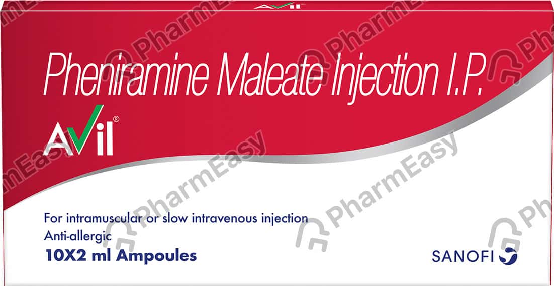 Avil 22.75 MG/ML Injection (2) Uses, Side Effects, Price & Dosage