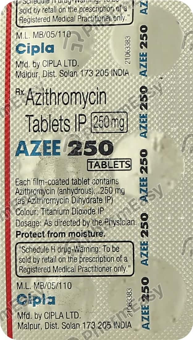 Azee 250 MG Tablet 6 Uses Side Effects Price Dosage PharmEasy Azee 250 MG Tablet 6 Uses Side Effects Price Dosage PharmEasy
