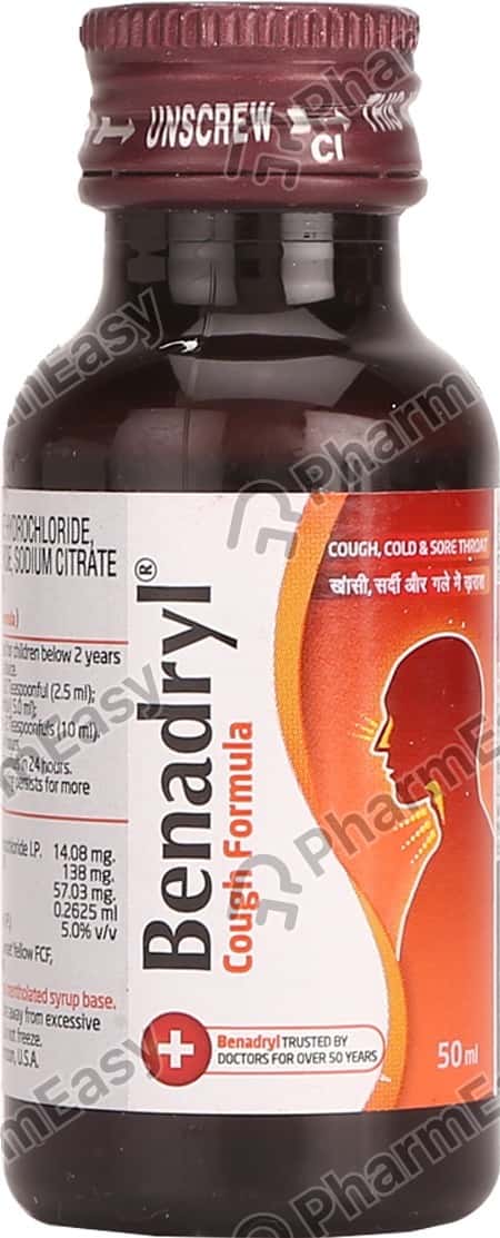 Benadryl Cough Formula Bottle Of 50ml Syrup