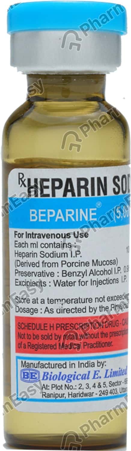Beparine 5000 IU Injection (5): Uses, Side Effects, Price & Dosage ...