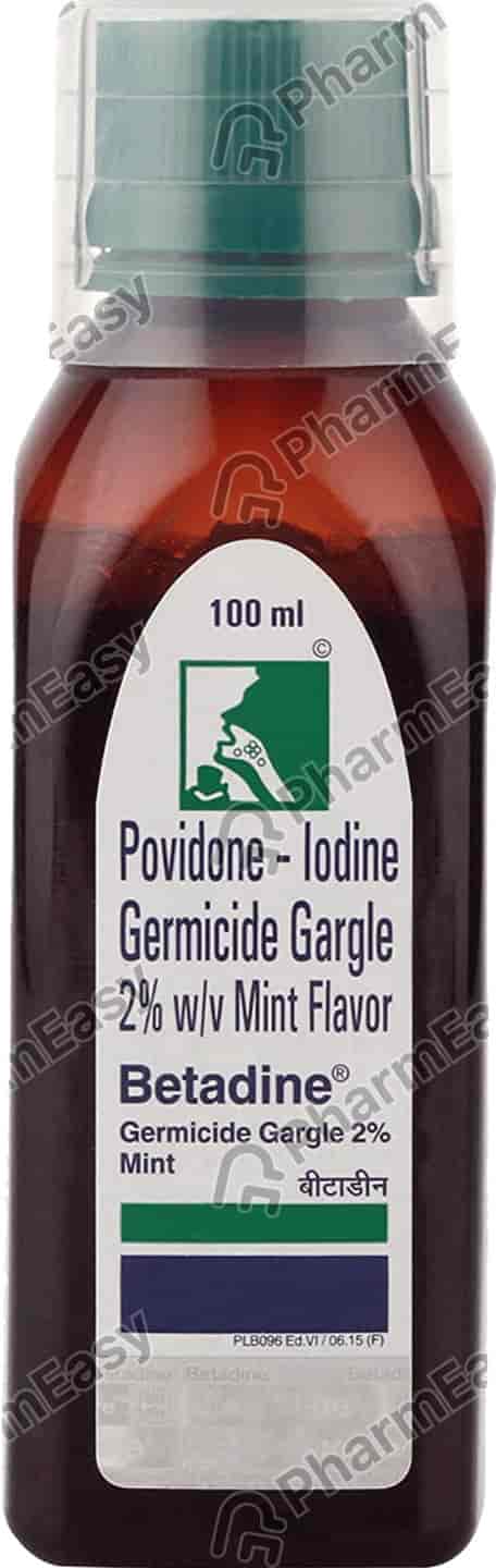 Betadine 2% Mint Flavour Bottle Of 100ml Gargle