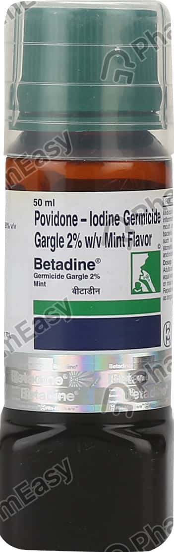 Betadine 2% Mint Flavour Bottle Of 50ml Gargle