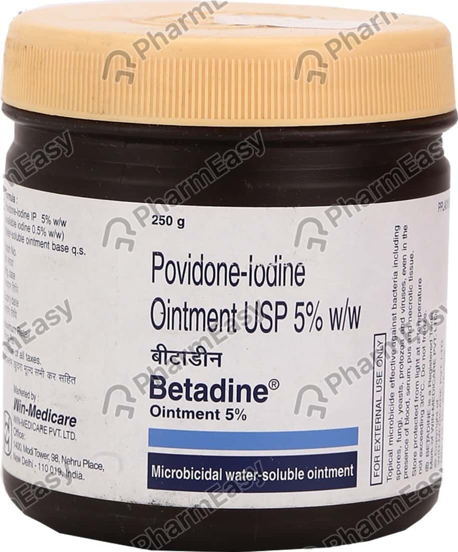 Betadine 5% Squat Jar Of 250gm Ointment