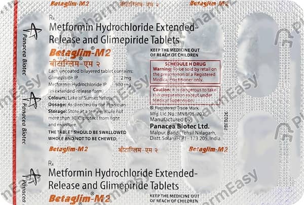 Betaglim M 2mg Strip Of 10 Tablets