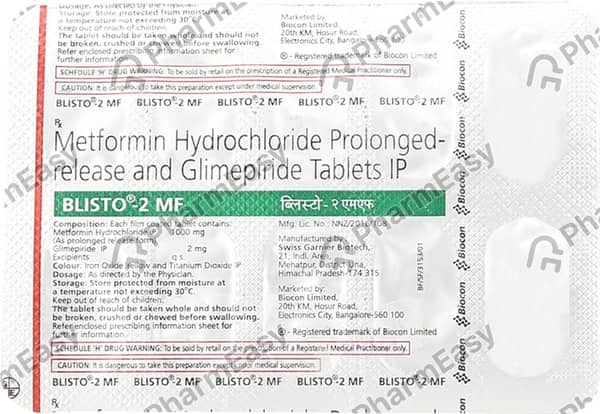 Blisto 2mf 1000mg Strip Of 10 Tablets