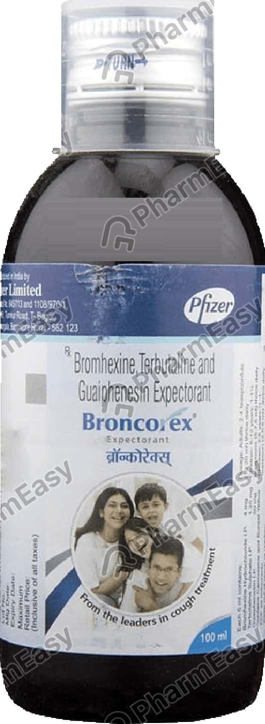 Broncorex Bottle Of 100ml Expectorant Uses, Side Effects, Price