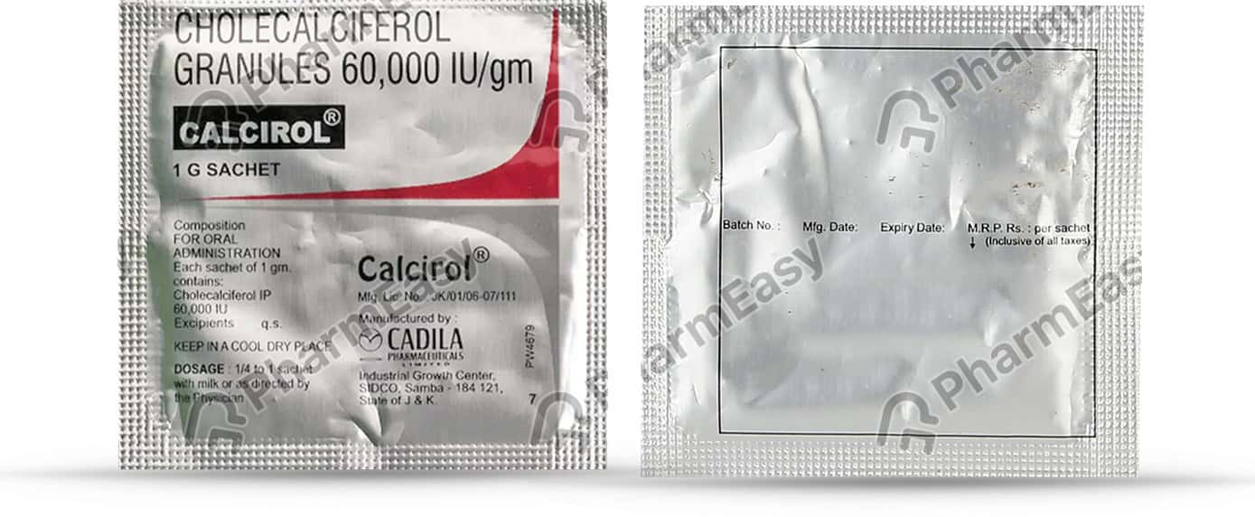 Calcirol 60000 IU Granules (1) Uses, Side Effects, Price & Dosage