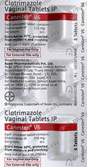 Canesten V6 100mg Strip Of 6 Vaginal Tablets