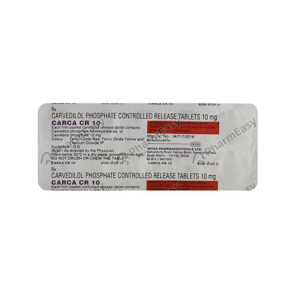 Carca Cr 10Mg Strip Of 10 Tablets