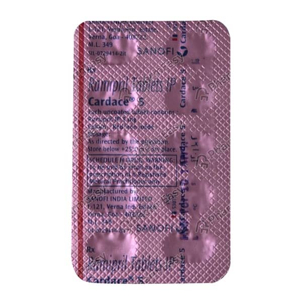 Cardace 5mg Strip Of 10 Tablets