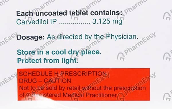 Carloc 3.125mg Strip Of 10 Tablets
