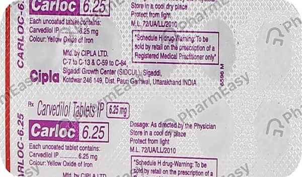 Carloc 6.25mg Strip Of 10 Tablets