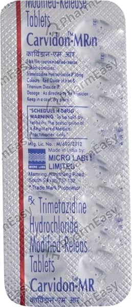 Carvidon Mr 35mg Strip Of 10 Tablets
