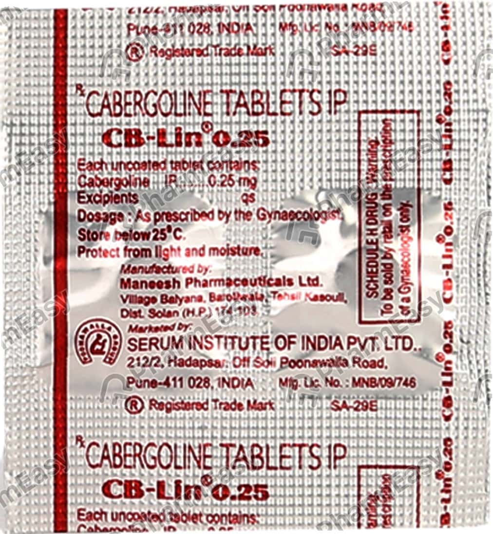 Cb Lin 0.25 MG Tablet (2) Uses, Side Effects, Price & Dosage PharmEasy