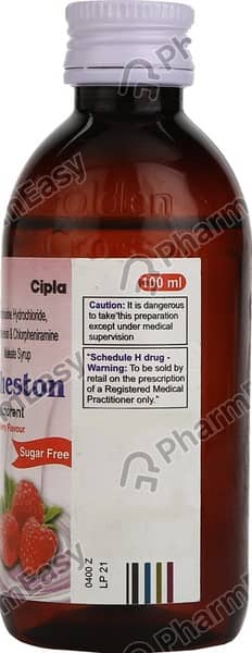 Cheston Raspberry Flavour Sugar Free Bottle Of 100ml Expectorant