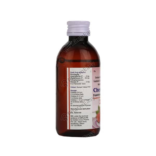 Cheston Raspberry Flavour Sugar Free Bottle Of 100ml Expectorant