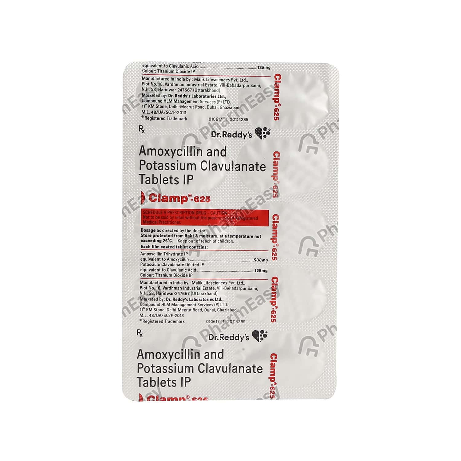 Clamp 625mg Strip Of 10 Tablets Uses, Side Effects, Dosage, Composition & Price PharmEasy