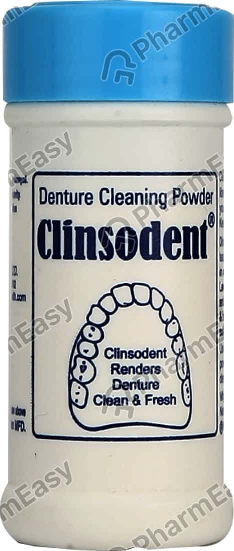 Clinsodent Bottle Of 60gm Denture Cleaning Powder