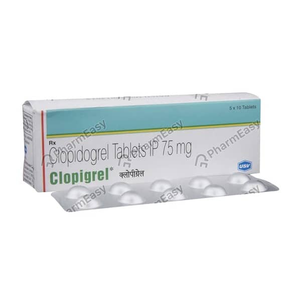 Clopigrel 75Mg Strip Of 10 Tablets
