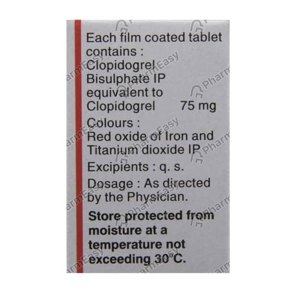 Clopigrel 75Mg Strip Of 10 Tablets