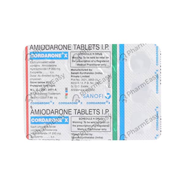 Cordarone X 200mg Strip Of 10 Tablets