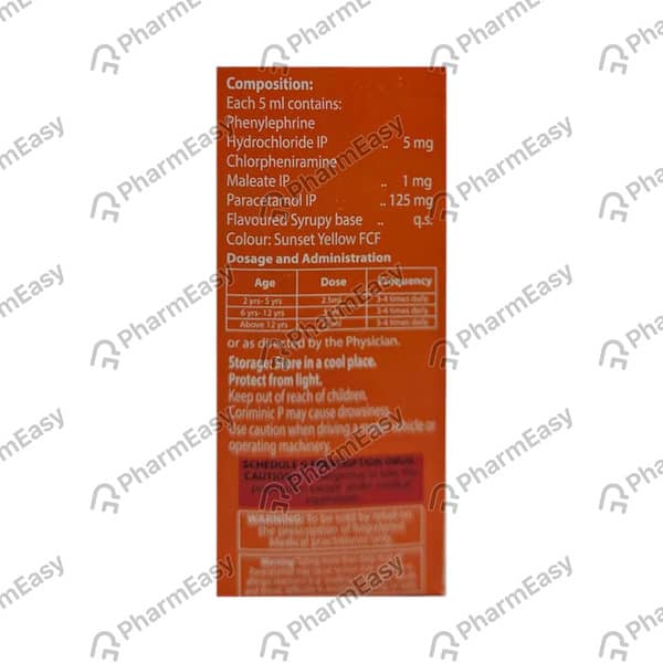 Coriminic P Bottle Of 60ml Syrup