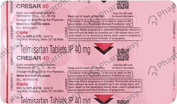 Cresar 40Mg Strip Of 10 Tablets