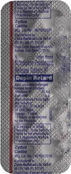 Depin Retard 20Mg Strip Of 10 Tablets