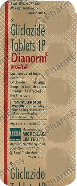 Dianorm 80mg Strip Of 10 Tablets