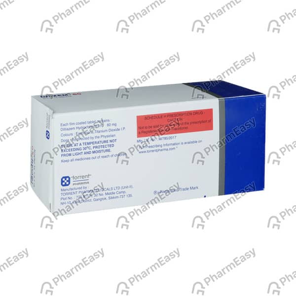 Dilzem 60mg Strip Of 10 Tablets