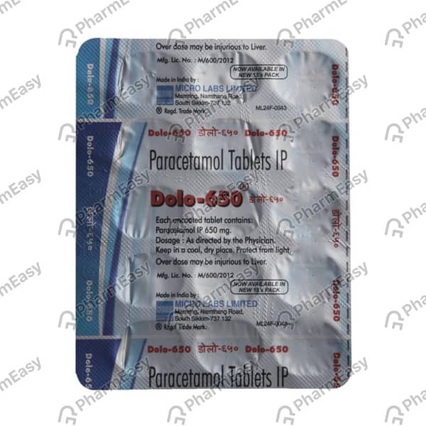 Dolo 650mg Strip Of 10 Tablets