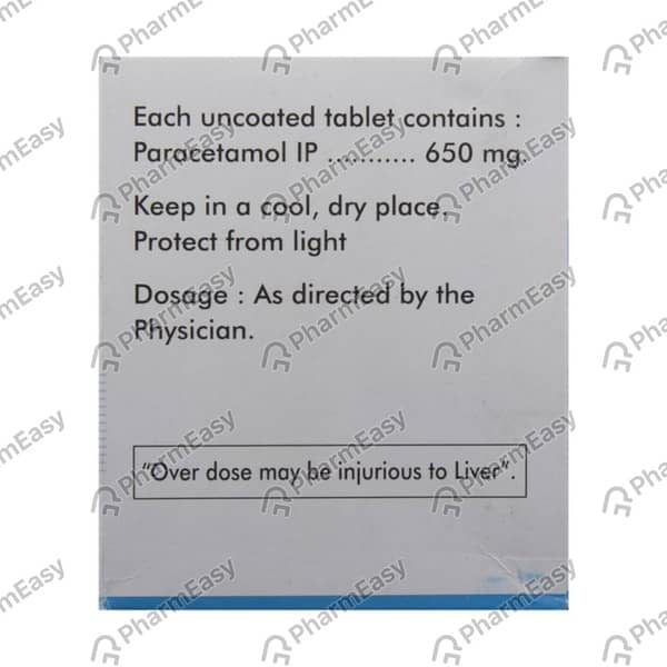 Dolo 650mg Strip Of 10 Tablets